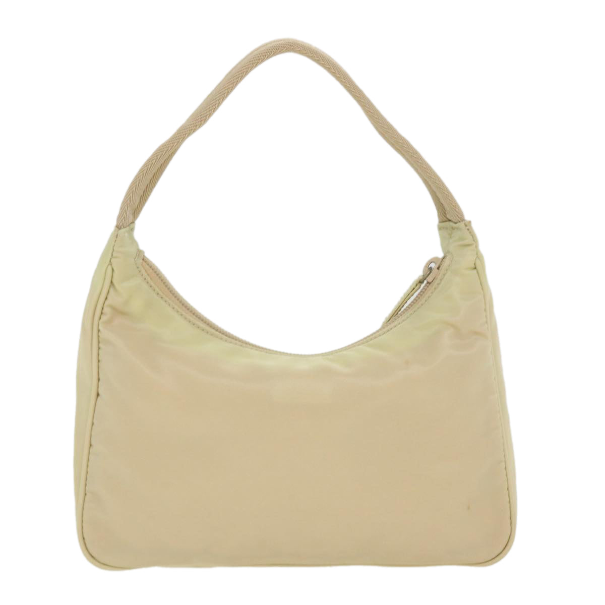 PRADA Hand Pouch Nylon Beige Auth ny249