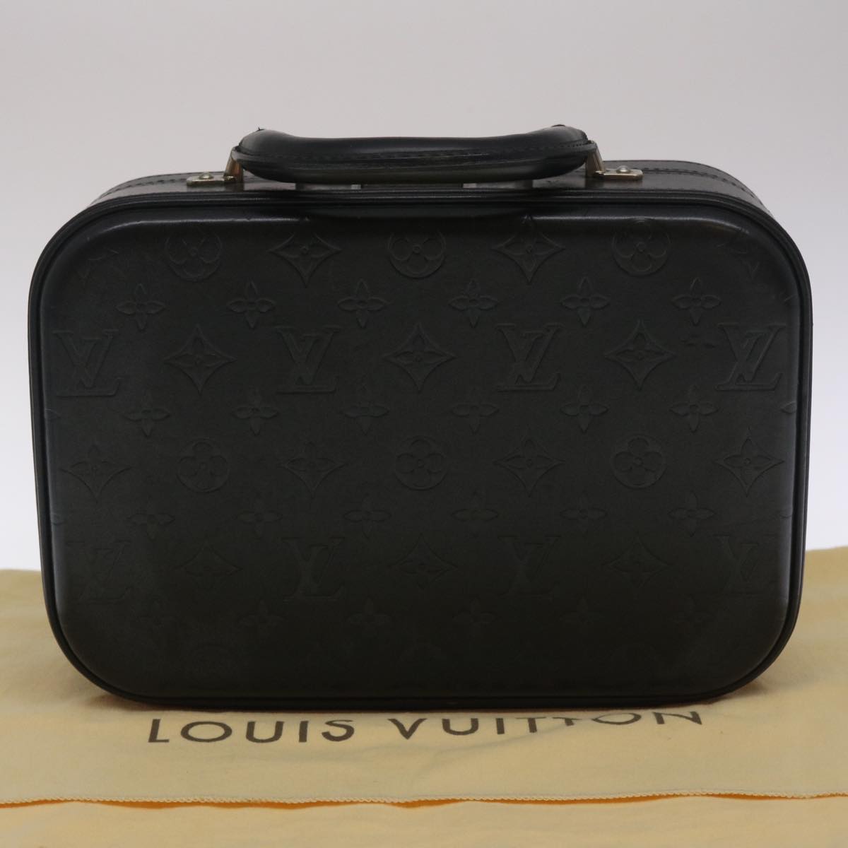 LOUIS VUITTON Monogram Glace Valisette PM Hand Bag Black M92235 LV Auth pt1110A