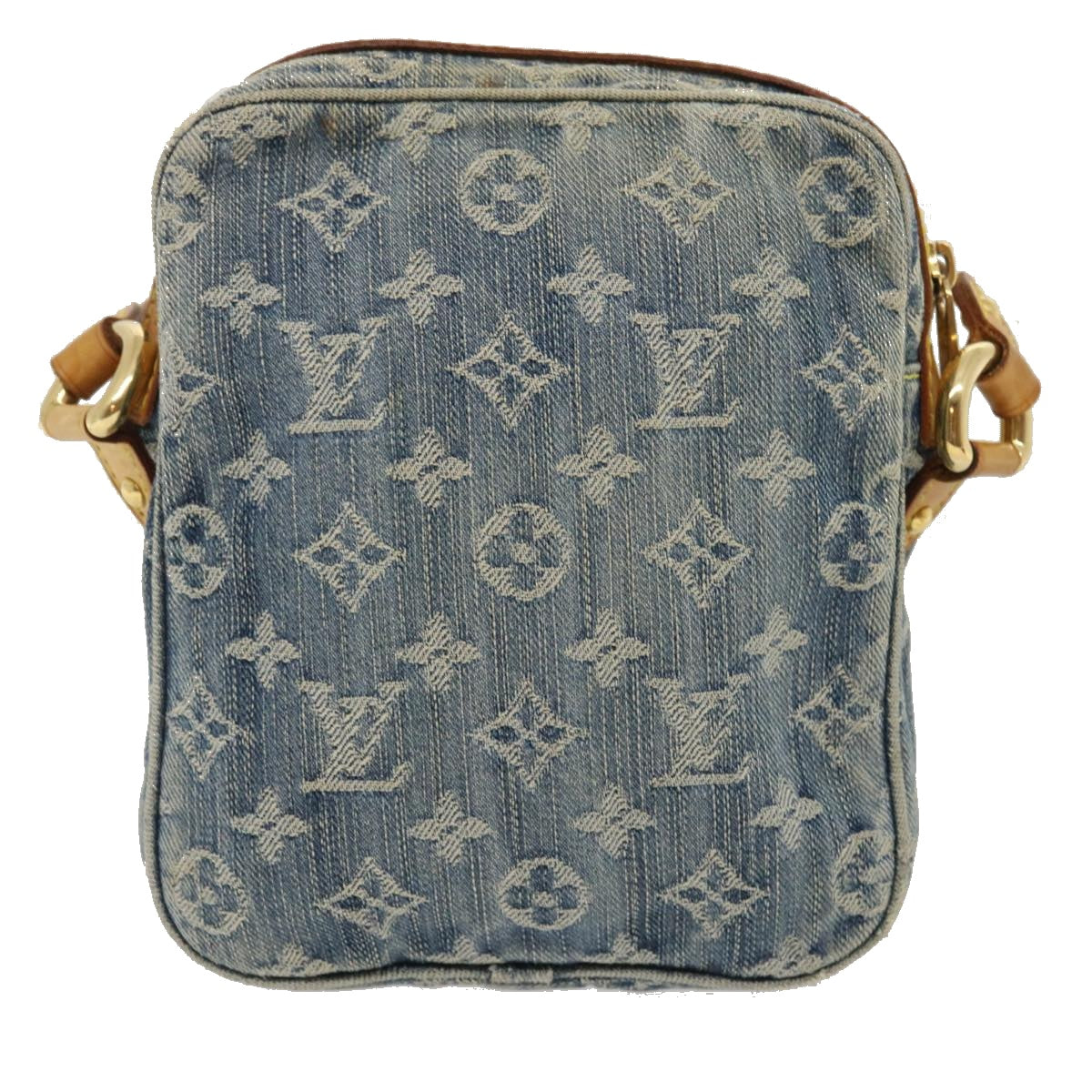 LOUIS VUITTON Monogram Denim Camera Bag Shoulder Bag Blue M95348 LV Auth pt1717 - 0