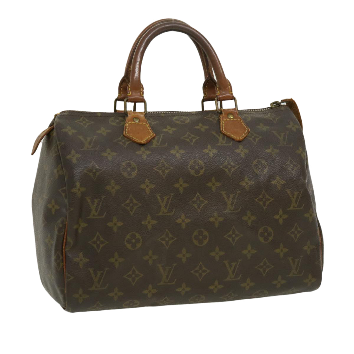 LOUIS VUITTON Monogram Speedy 30 Hand Bag M92642 LV Auth pt2092