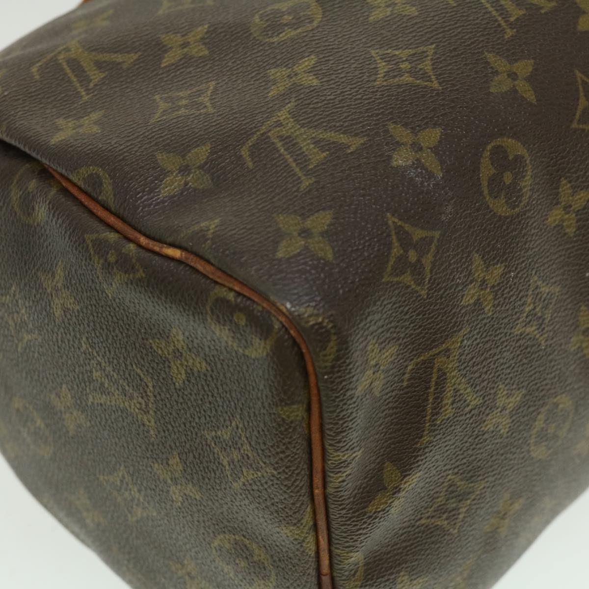 LOUIS VUITTON Monogram Speedy 30 Hand Bag M92642 LV Auth pt2092