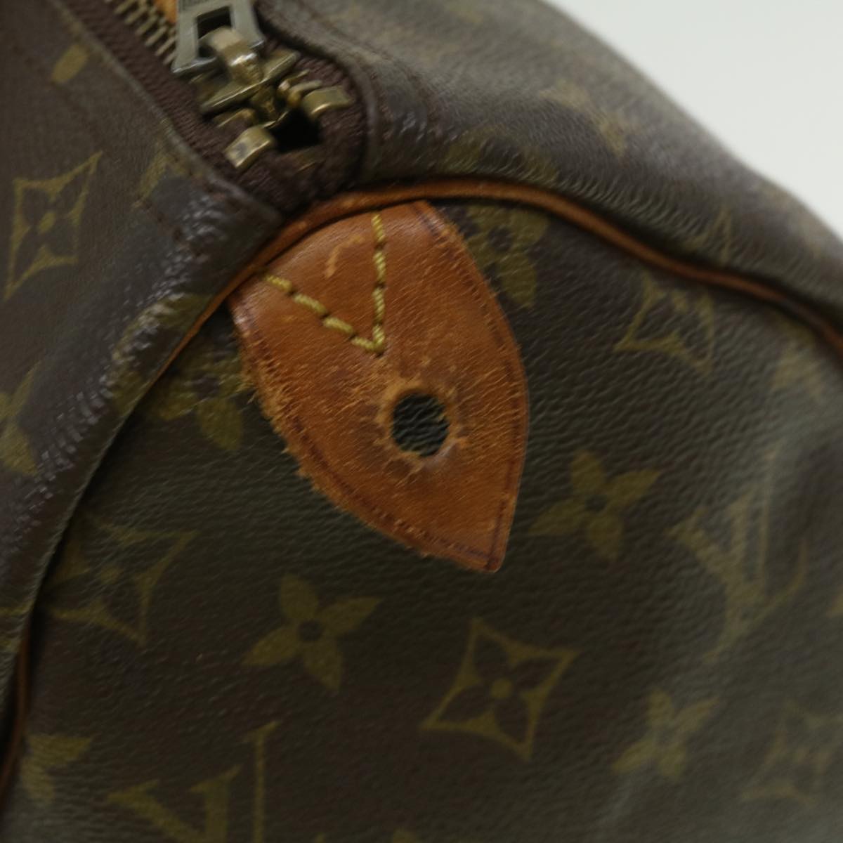 LOUIS VUITTON Monogram Speedy 30 Hand Bag M92642 LV Auth pt2092