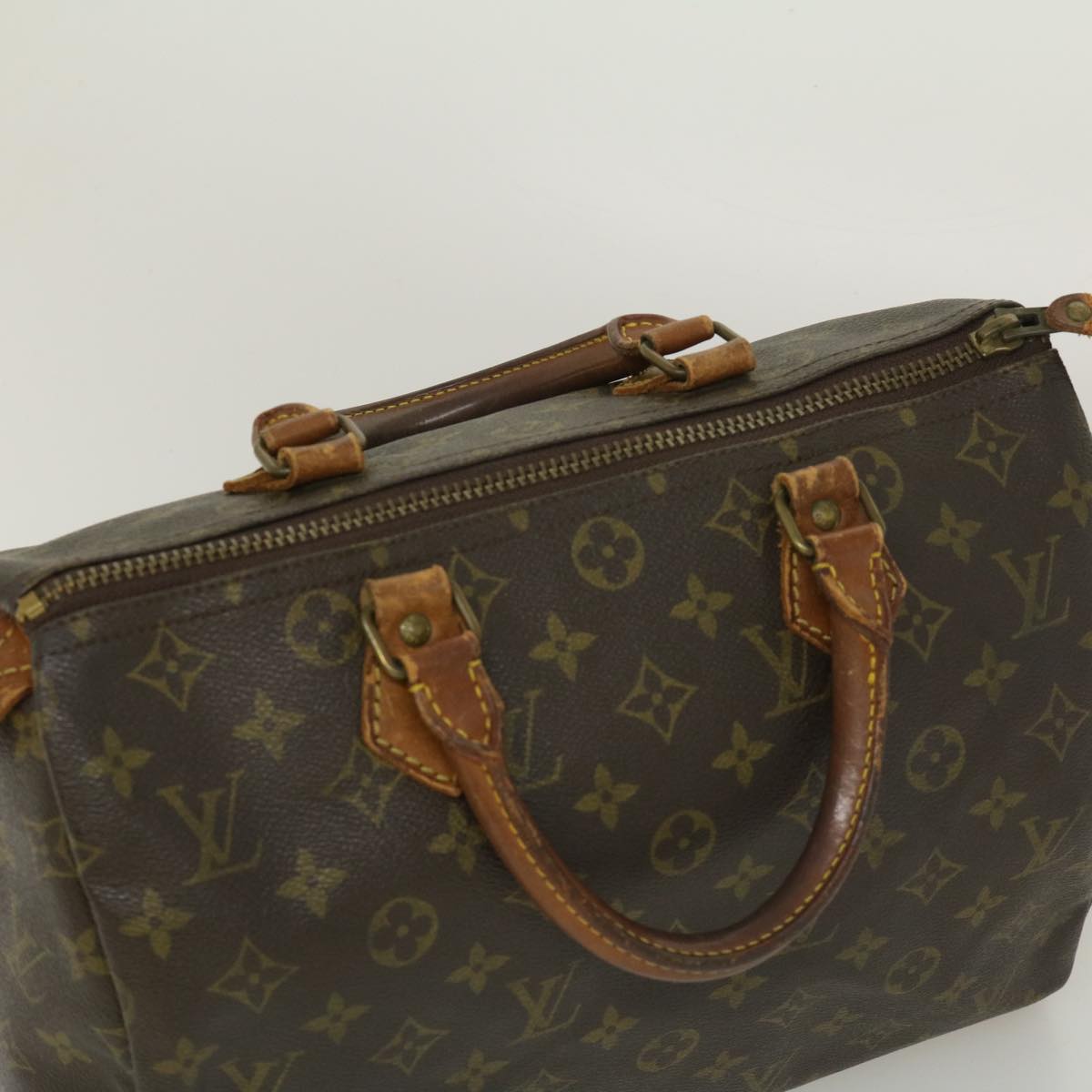 LOUIS VUITTON Monogram Speedy 30 Hand Bag M92642 LV Auth pt2092