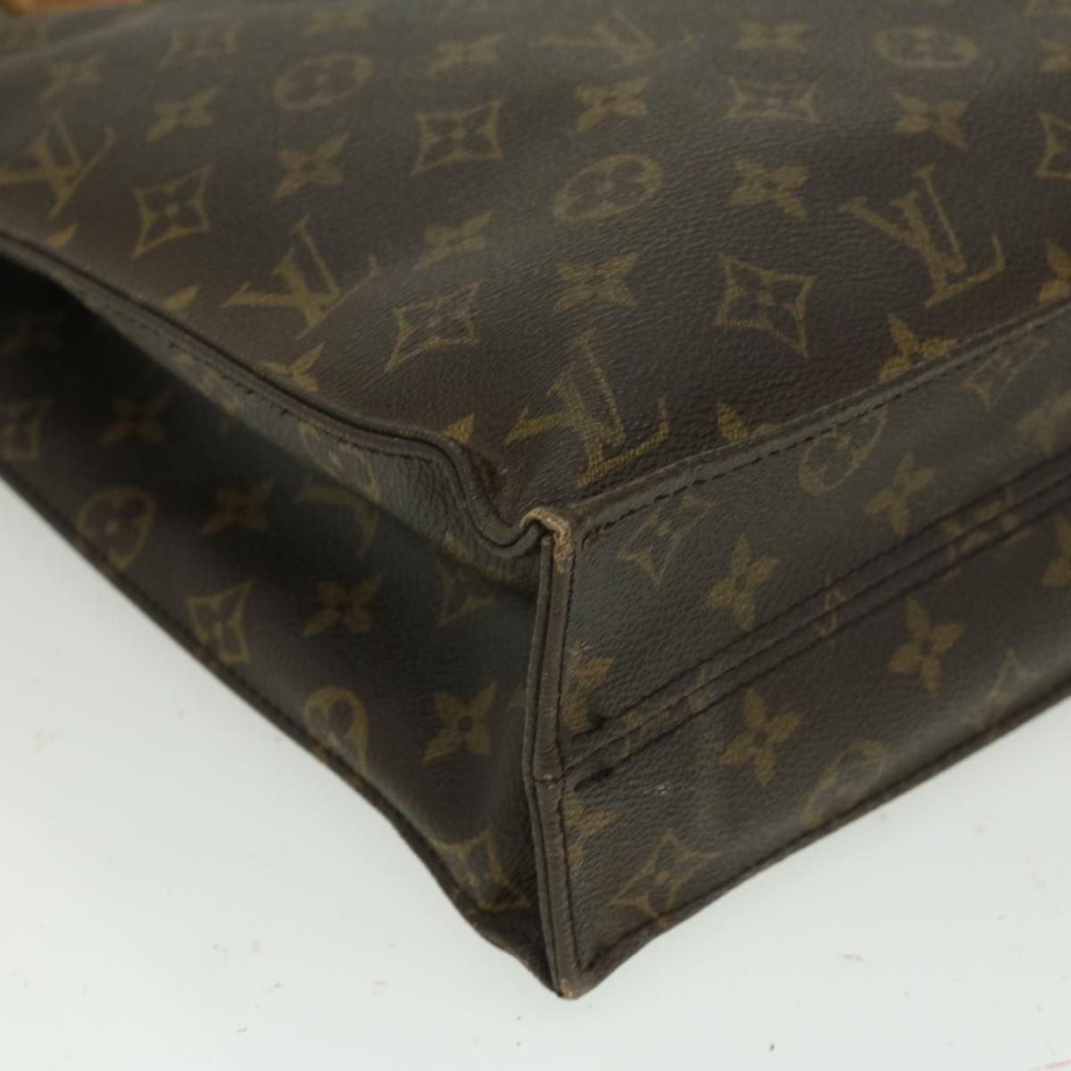 LOUIS VUITTON Monogram Sac Plat Hand Bag M51140 LV Auth pt2100