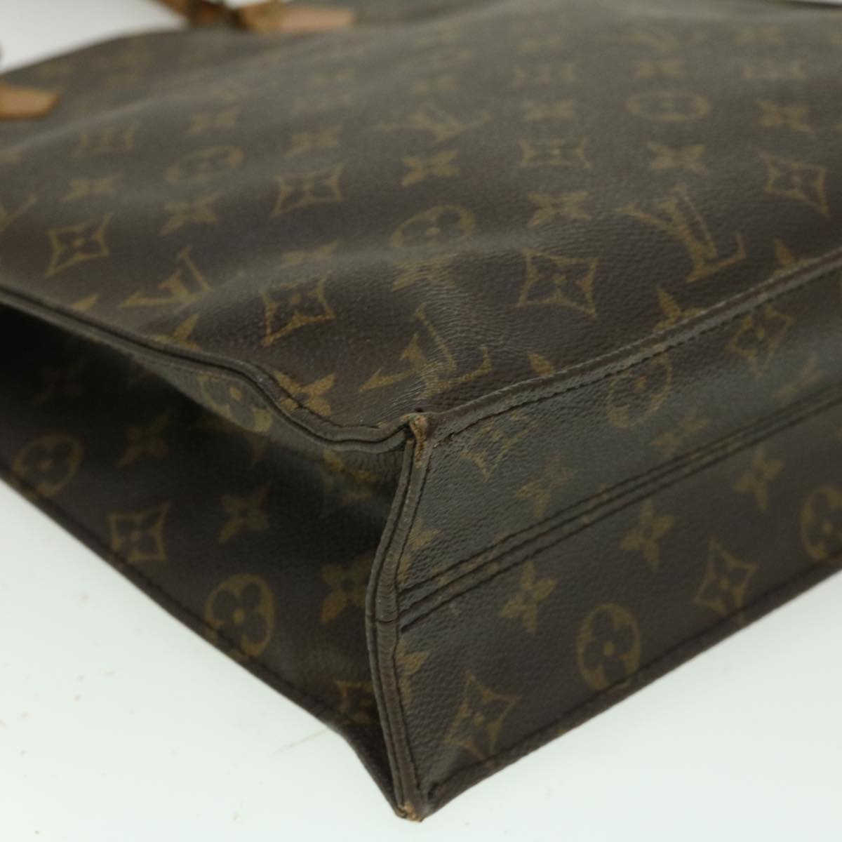 LOUIS VUITTON Monogram Sac Plat Hand Bag M51140 LV Auth pt2100