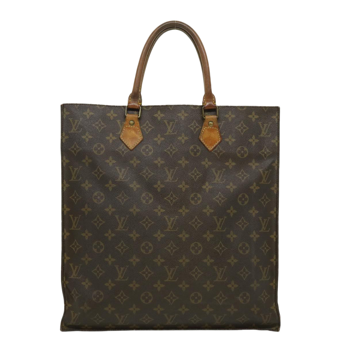 LOUIS VUITTON Monogram Sac Plat Hand Bag M51140 LV Auth pt2100 - 0