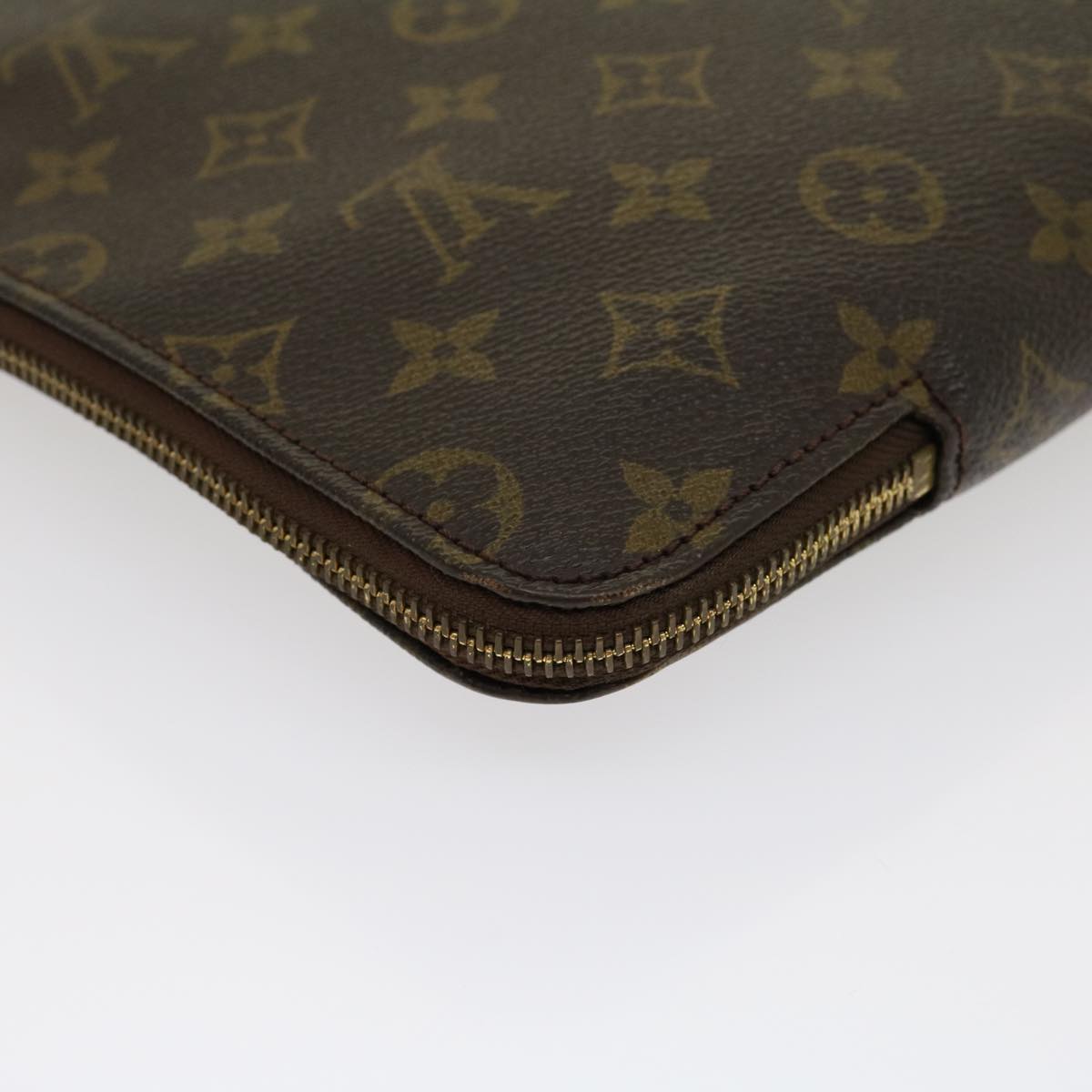 LOUIS VUITTON Monogram Poche Document Briefcase M53400 LV Auth pt2379