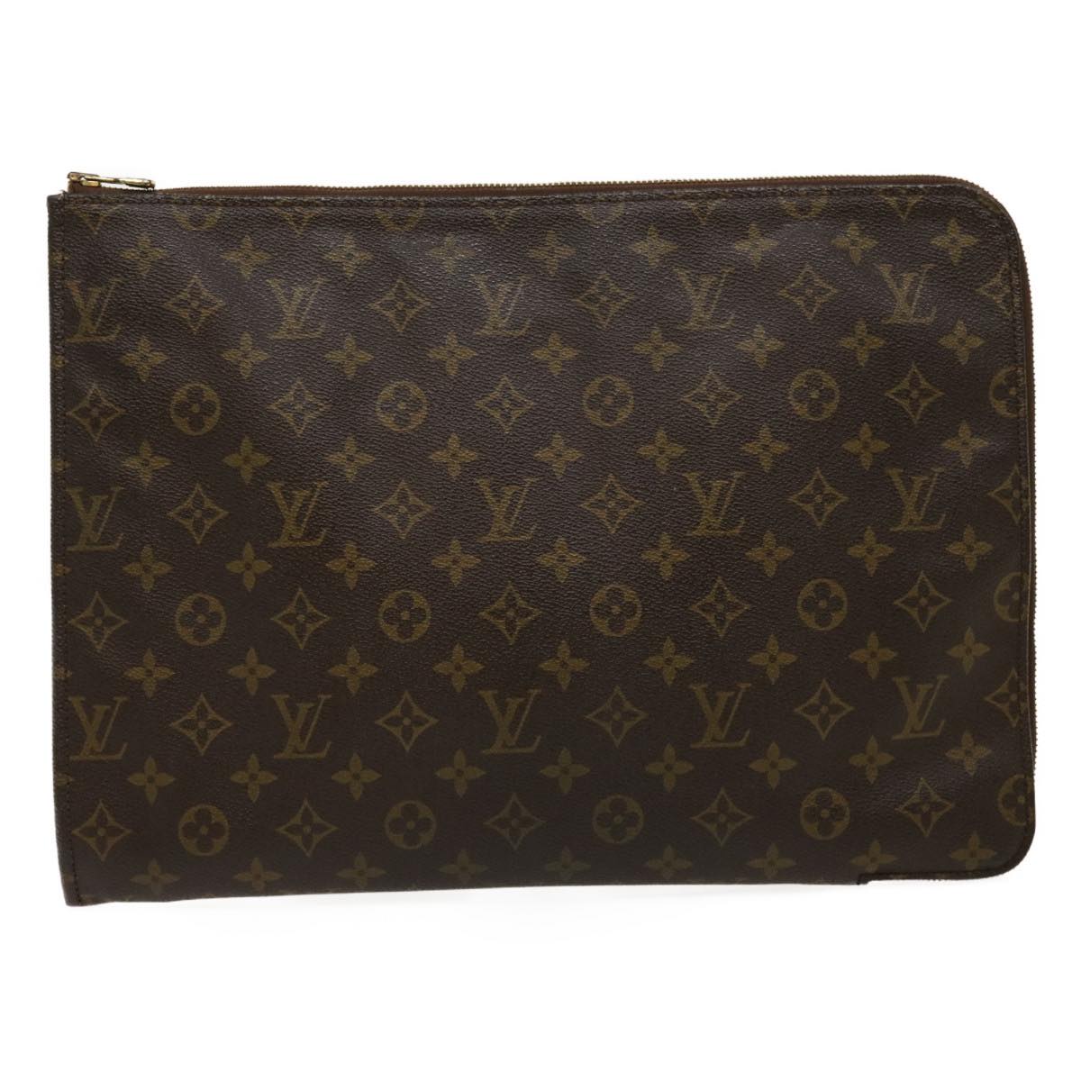 LOUIS VUITTON Monogram Poche Document Briefcase M53400 LV Auth pt2379