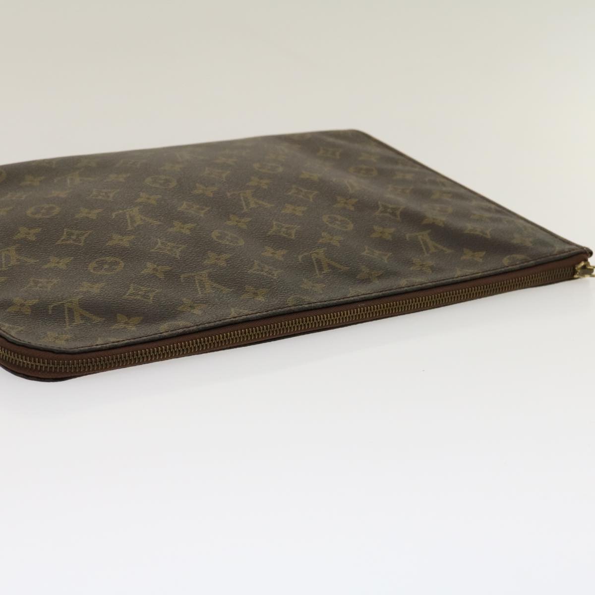 LOUIS VUITTON Monogram Poche Document Briefcase M53400 LV Auth pt2379