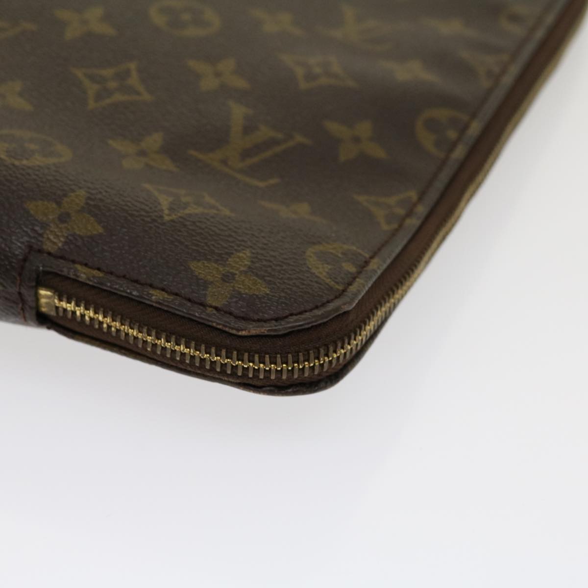 LOUIS VUITTON Monogram Poche Document Briefcase M53400 LV Auth pt2379