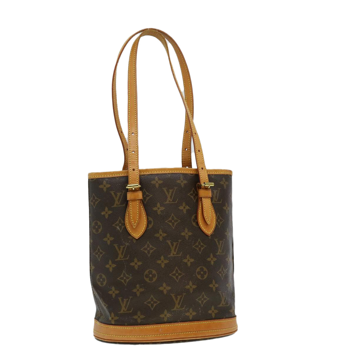 LOUIS VUITTON Monogram Bucket PM Shoulder Bag M42238 LV Auth pt2995