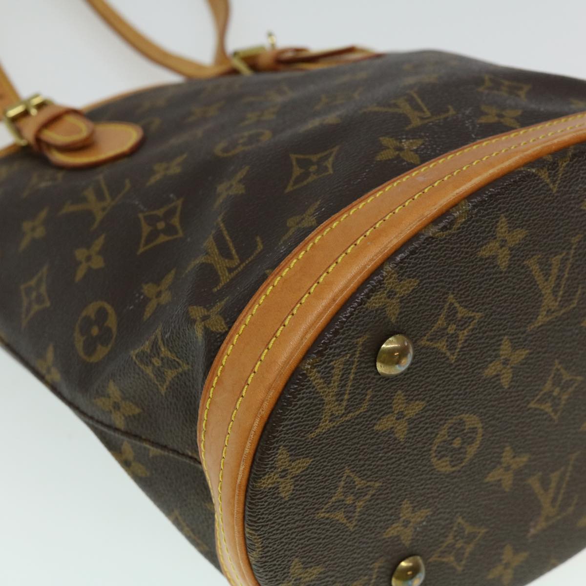 LOUIS VUITTON Monogram Bucket PM Shoulder Bag M42238 LV Auth pt2995