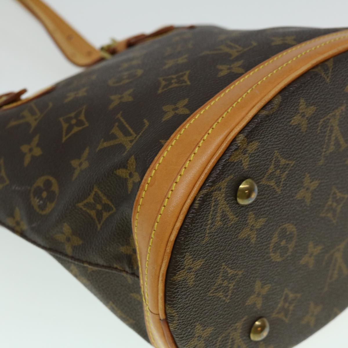 LOUIS VUITTON Monogram Bucket PM Shoulder Bag M42238 LV Auth pt2995