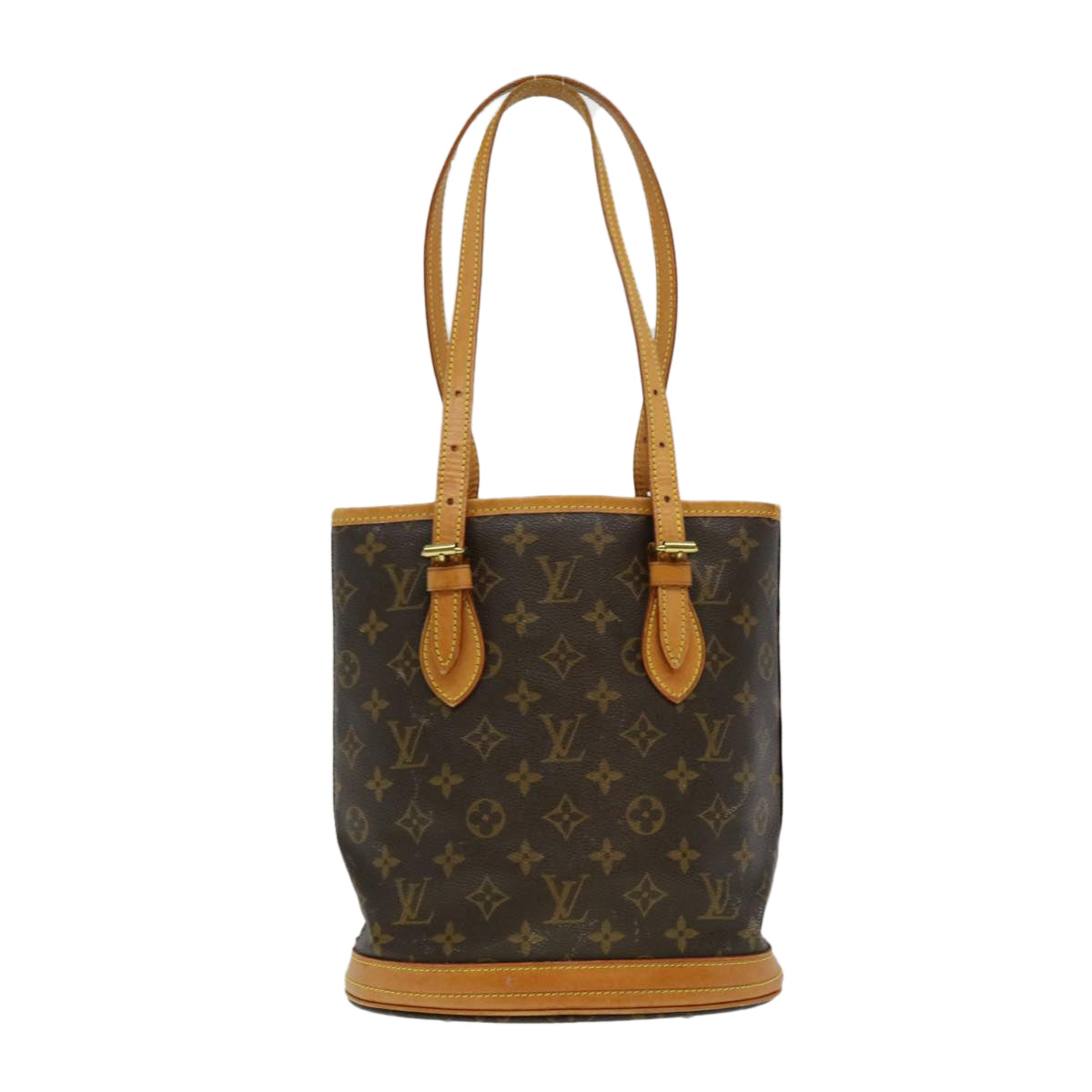 LOUIS VUITTON Monogram Bucket PM Shoulder Bag M42238 LV Auth pt2995