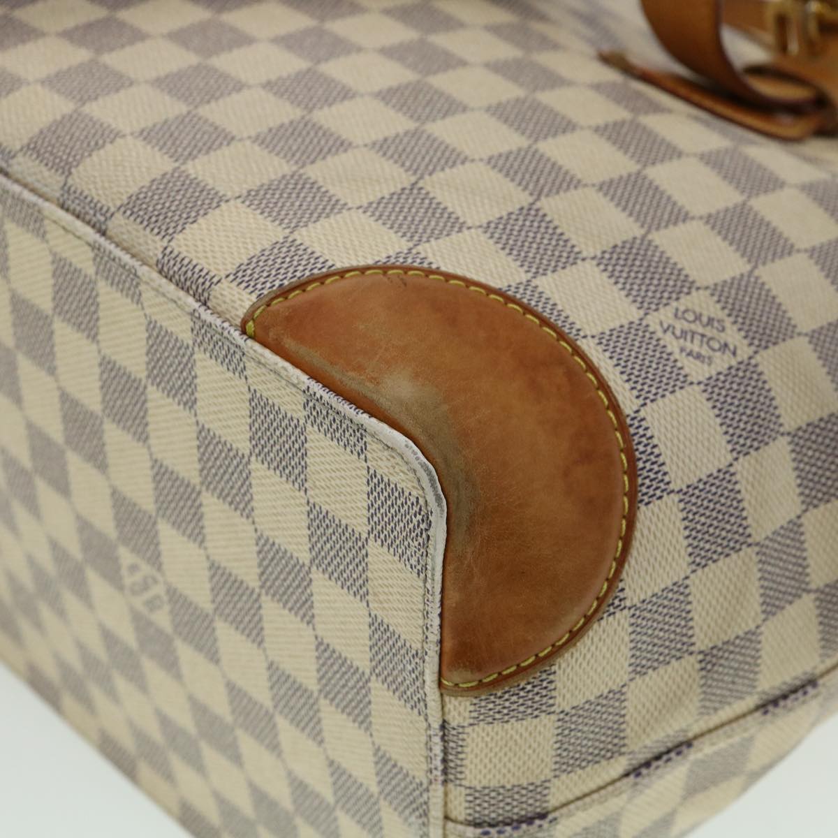 LOUIS VUITTON Damier Azur Hampstead MM Tote Bag N51206 LV Auth pt3159