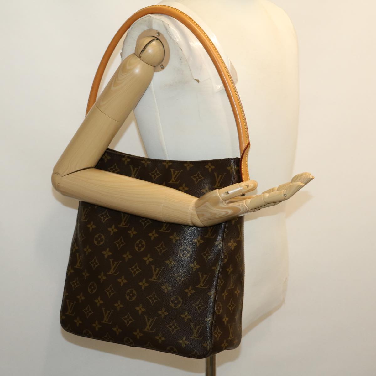 LOUIS VUITTON Monogram Looping GM Shoulder Bag M51145 LV Auth pt3332