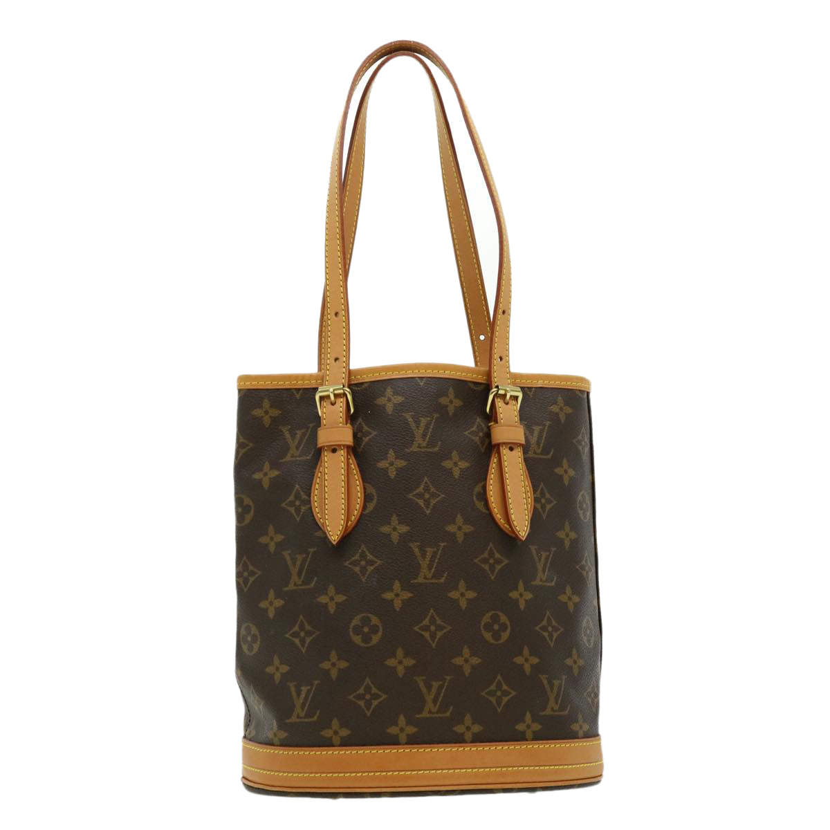 LOUIS VUITTON Monogram Bucket PM Shoulder Bag M42238 LV Auth pt3651