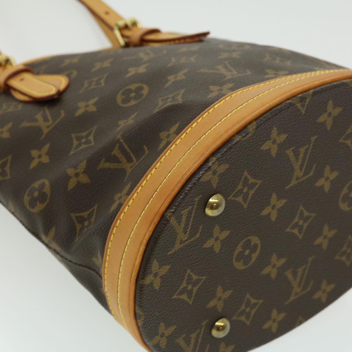 LOUIS VUITTON Monogram Bucket PM Shoulder Bag M42238 LV Auth pt3651 - 0