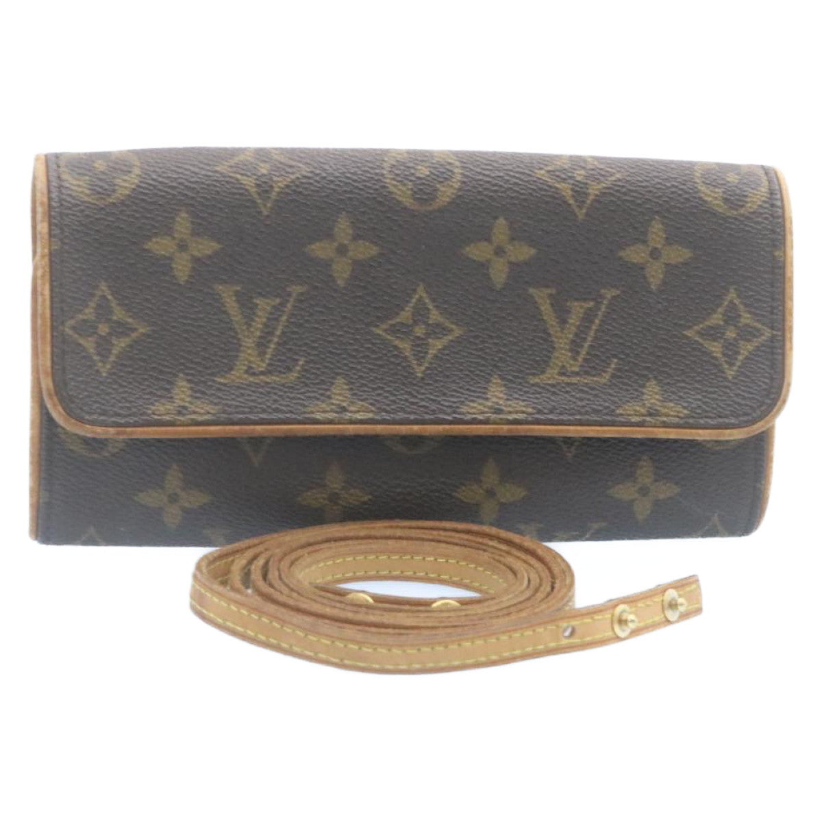 LOUIS VUITTON Monogram Pochette Twin PM Shoulder Bag M51854 LV Auth pt369