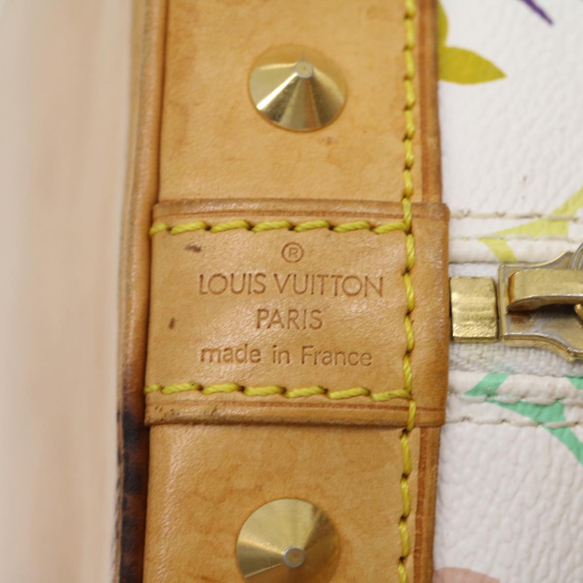 LOUIS VUITTON Monogram Multicolor Alma Hand Bag White M92647 LV Auth pt4042A