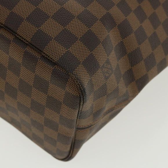 LOUIS VUITTON Damier Ebene Neverfull MM Tote Bag N51105 LV Auth pt4962