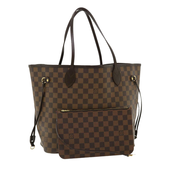 LOUIS VUITTON Damier Ebene Neverfull MM Tote Bag N51105 LV Auth pt4962
