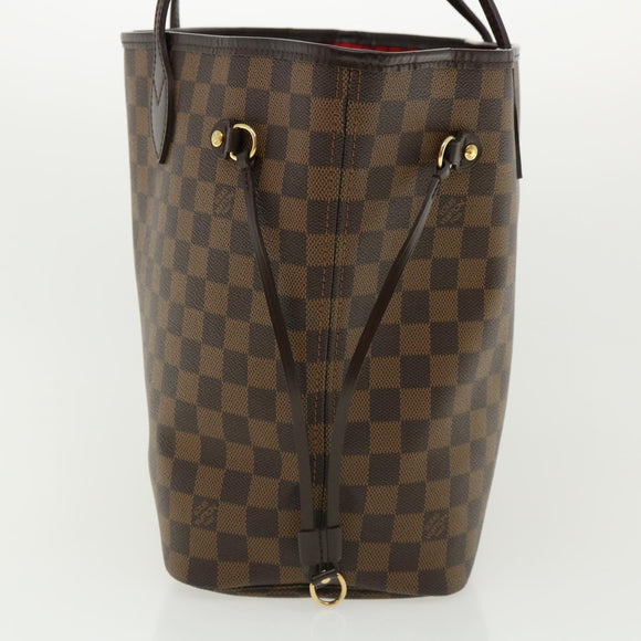 LOUIS VUITTON Damier Ebene Neverfull MM Tote Bag N51105 LV Auth pt4962