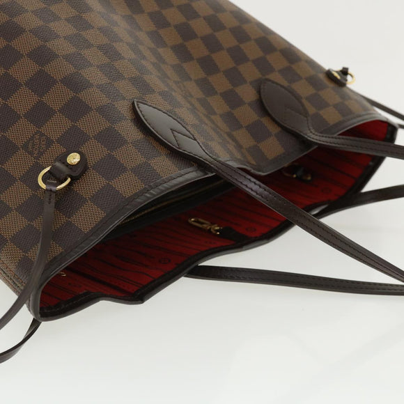 LOUIS VUITTON Damier Ebene Neverfull MM Tote Bag N51105 LV Auth pt4962