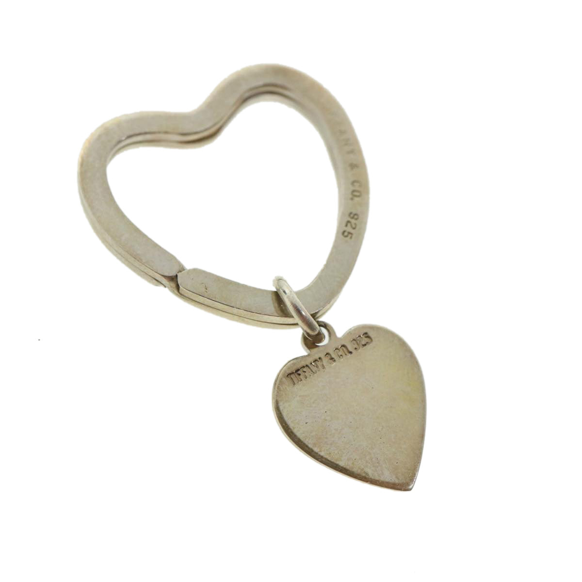 TIFFANY&Co. Heart Key Ring Ag925 Silver Auth pt5217