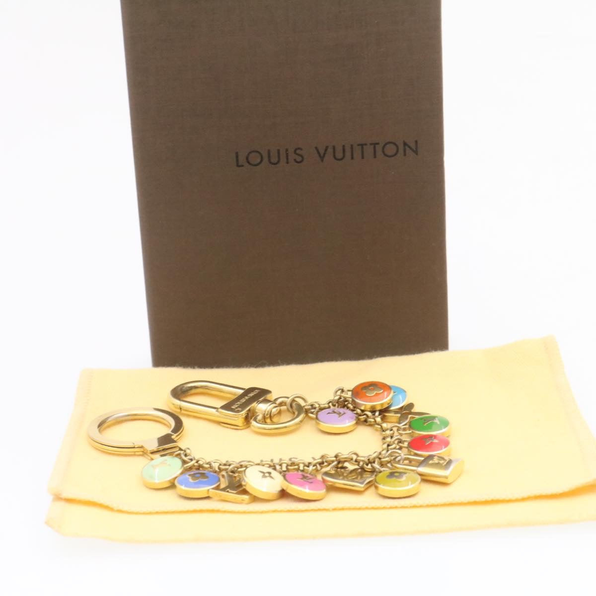 LOUIS VUITTON Porte Cles Chainne Pastille Bag Charm Multicolor M65386 Auth q049