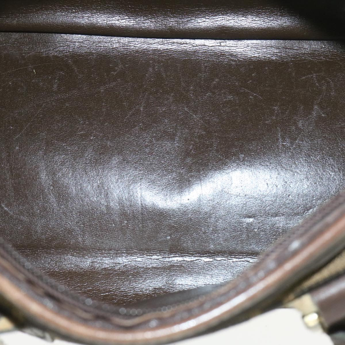 FENDI Zucca Canvas Hand Bag Brown Black Auth rd1310