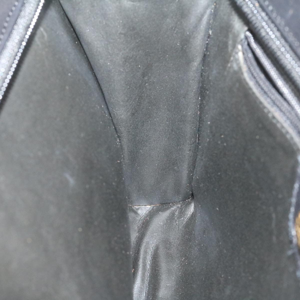 FENDI Clutch Shoulder Bag Leather 2Way Black Auth rd1373
