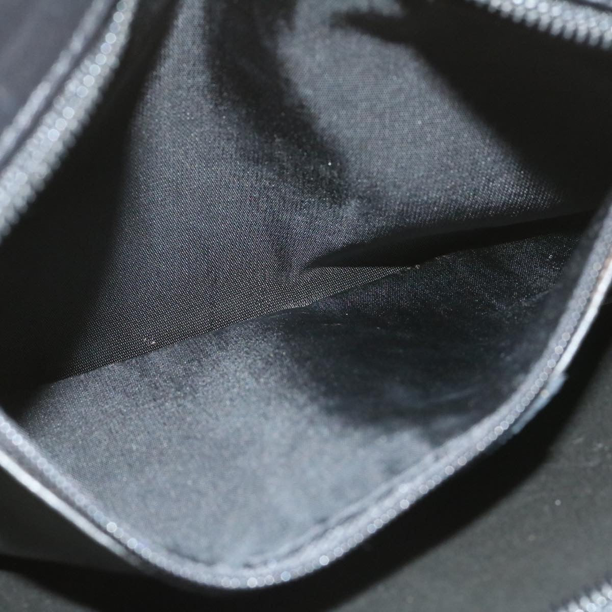 FENDI Clutch Shoulder Bag Leather 2Way Black Auth rd1373