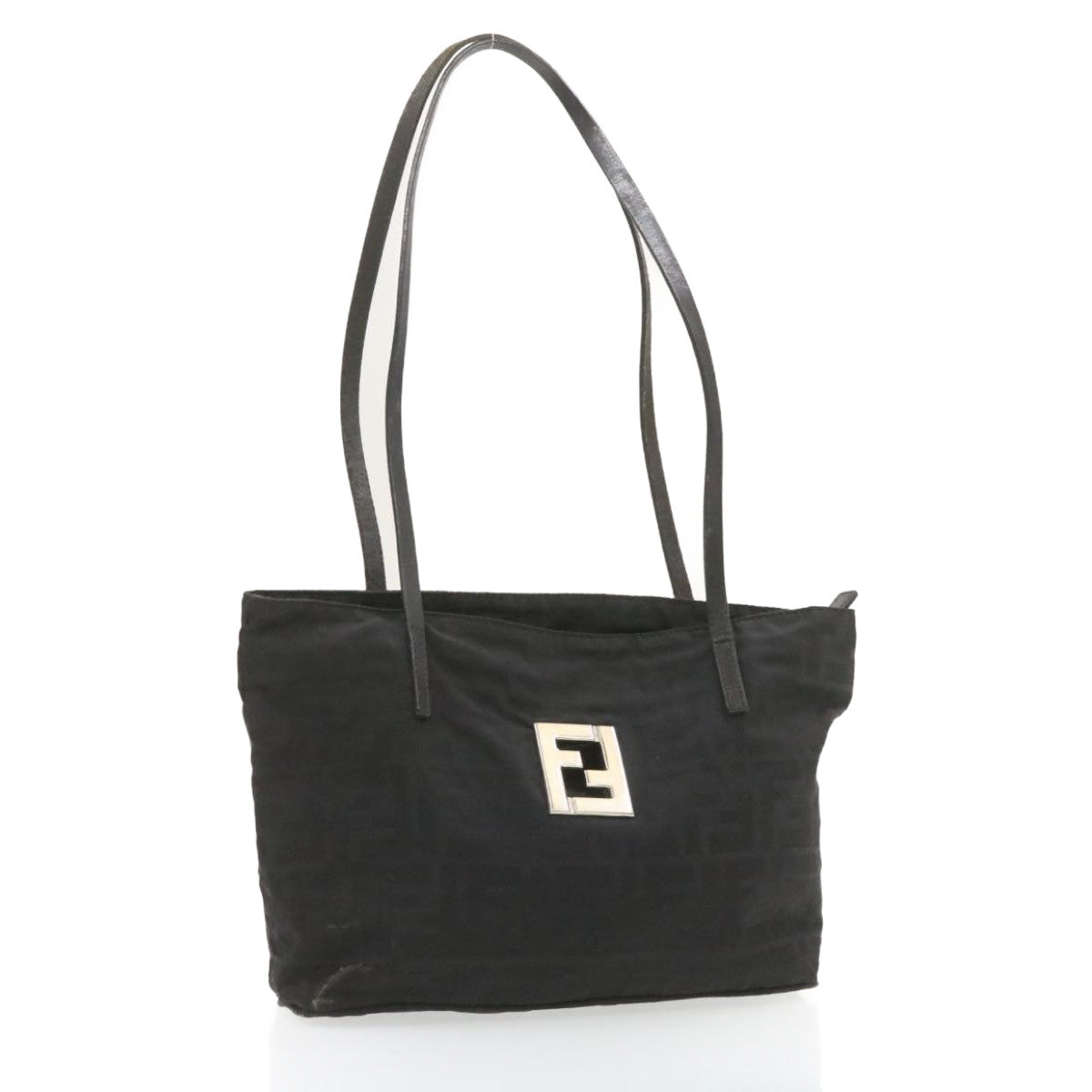 FENDI Zucca Canvas Tote Bag Black Auth rd1651