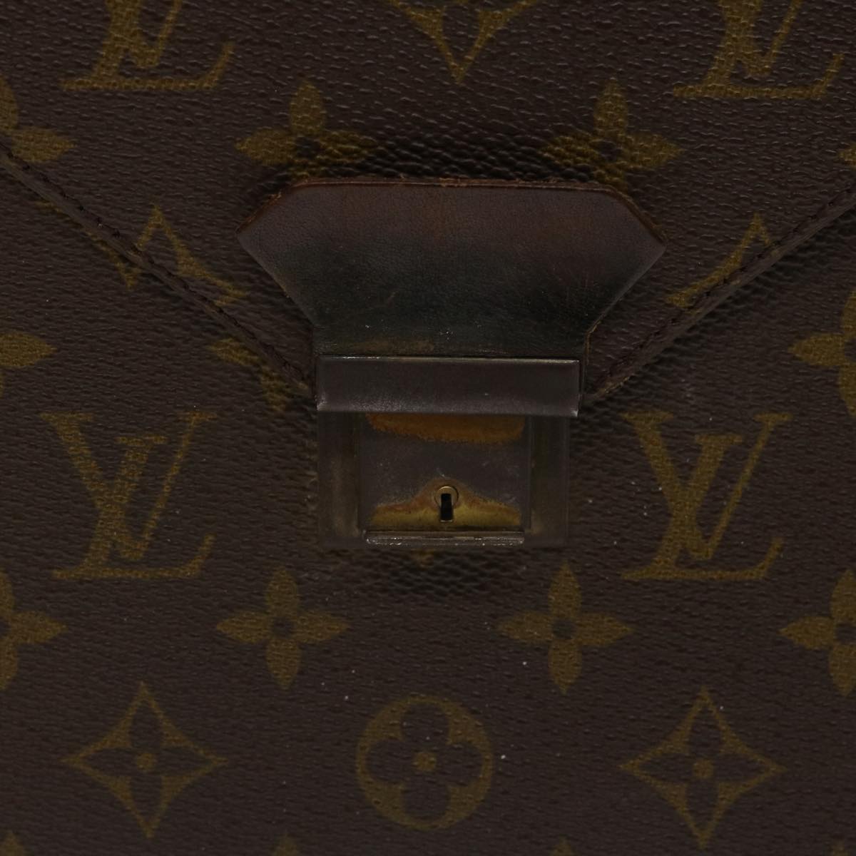 LOUIS VUITTON Monogram Posh plate Briefcase M53522 LV Auth rd2080