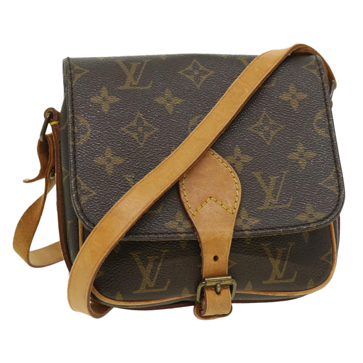 LOUIS VUITTON Monogram Cartouchiere PM Shoulder Bag M51254 LV Auth rd2119