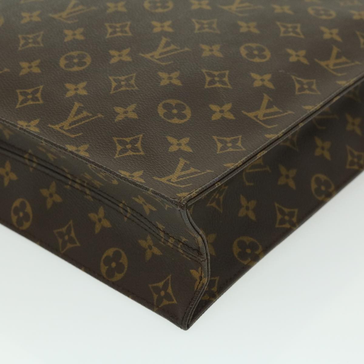 LOUIS VUITTON Monogram Sac Plat Hand Bag M51140 LV Auth rd2148