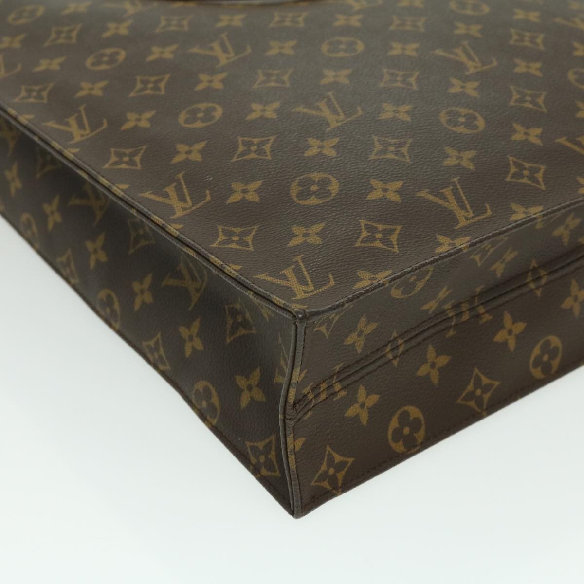 LOUIS VUITTON Monogram Sac Plat Hand Bag M51140 LV Auth rd2148