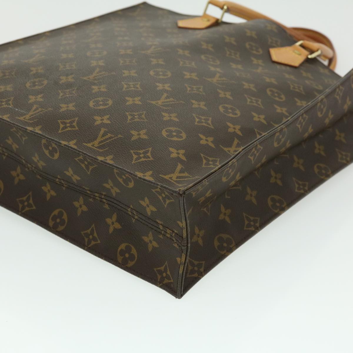 LOUIS VUITTON Monogram Sac Plat Hand Bag M51140 LV Auth rd2148