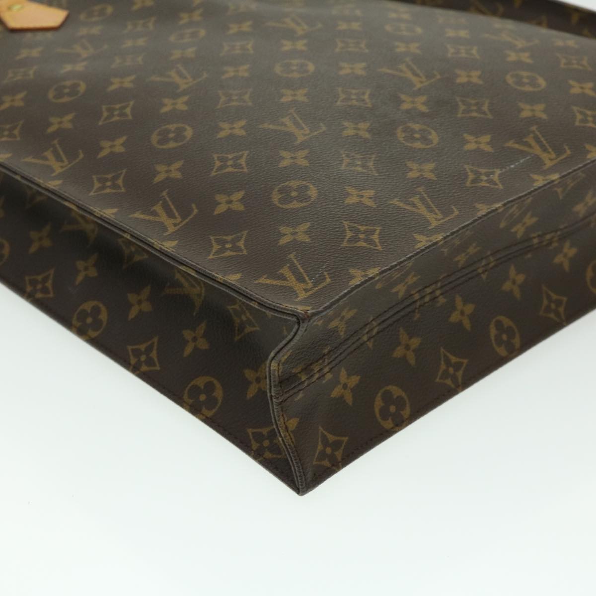 LOUIS VUITTON Monogram Sac Plat Hand Bag M51140 LV Auth rd2148