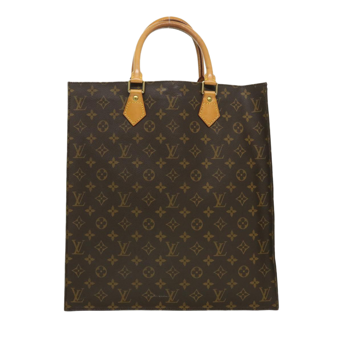 LOUIS VUITTON Monogram Sac Plat Hand Bag M51140 LV Auth rd2148