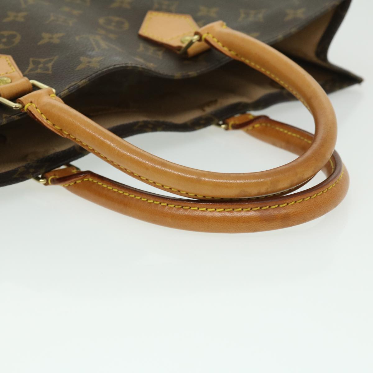 LOUIS VUITTON Monogram Sac Plat Hand Bag M51140 LV Auth rd2148