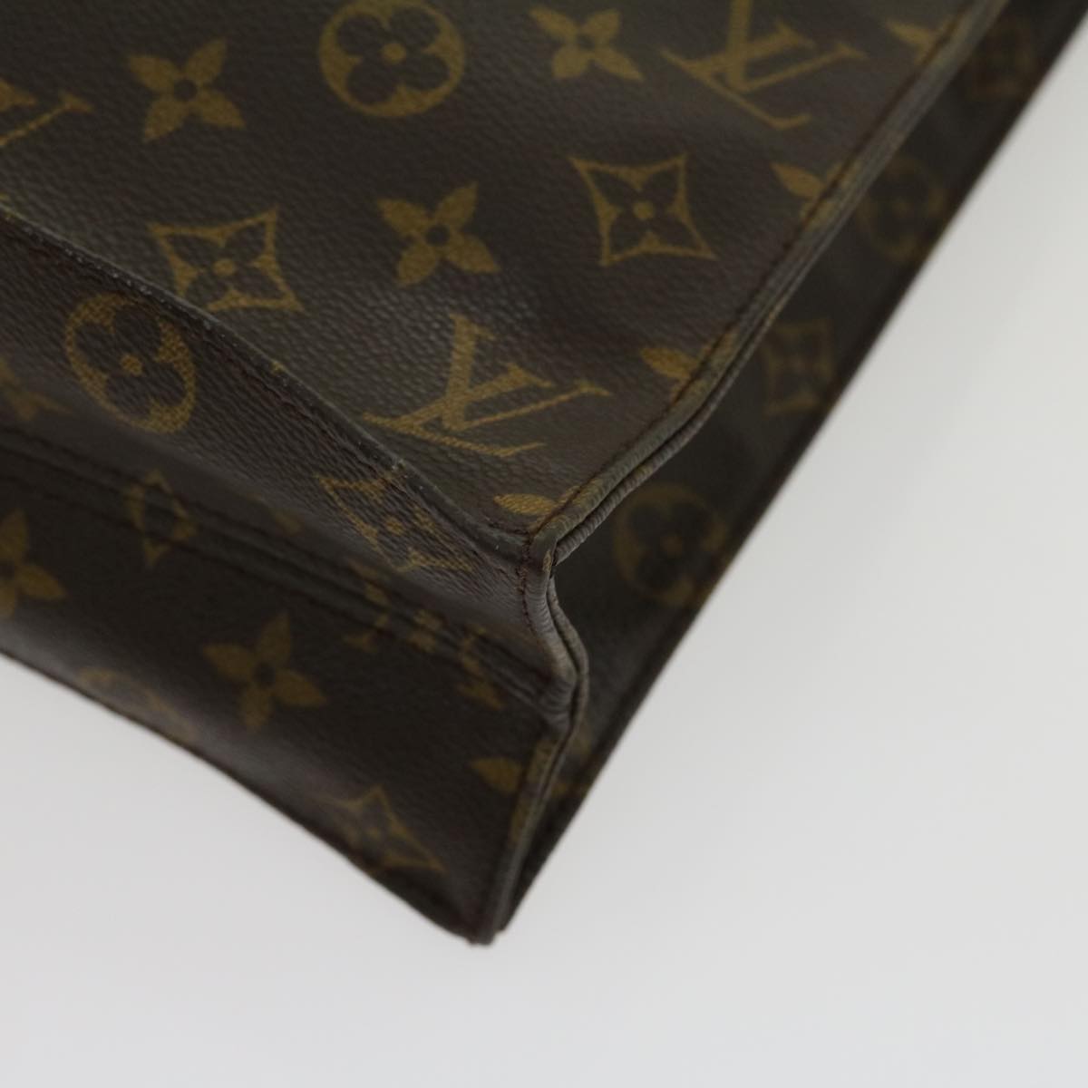 LOUIS VUITTON Monogram Sac Plat Hand Bag M51140 LV Auth rd2218