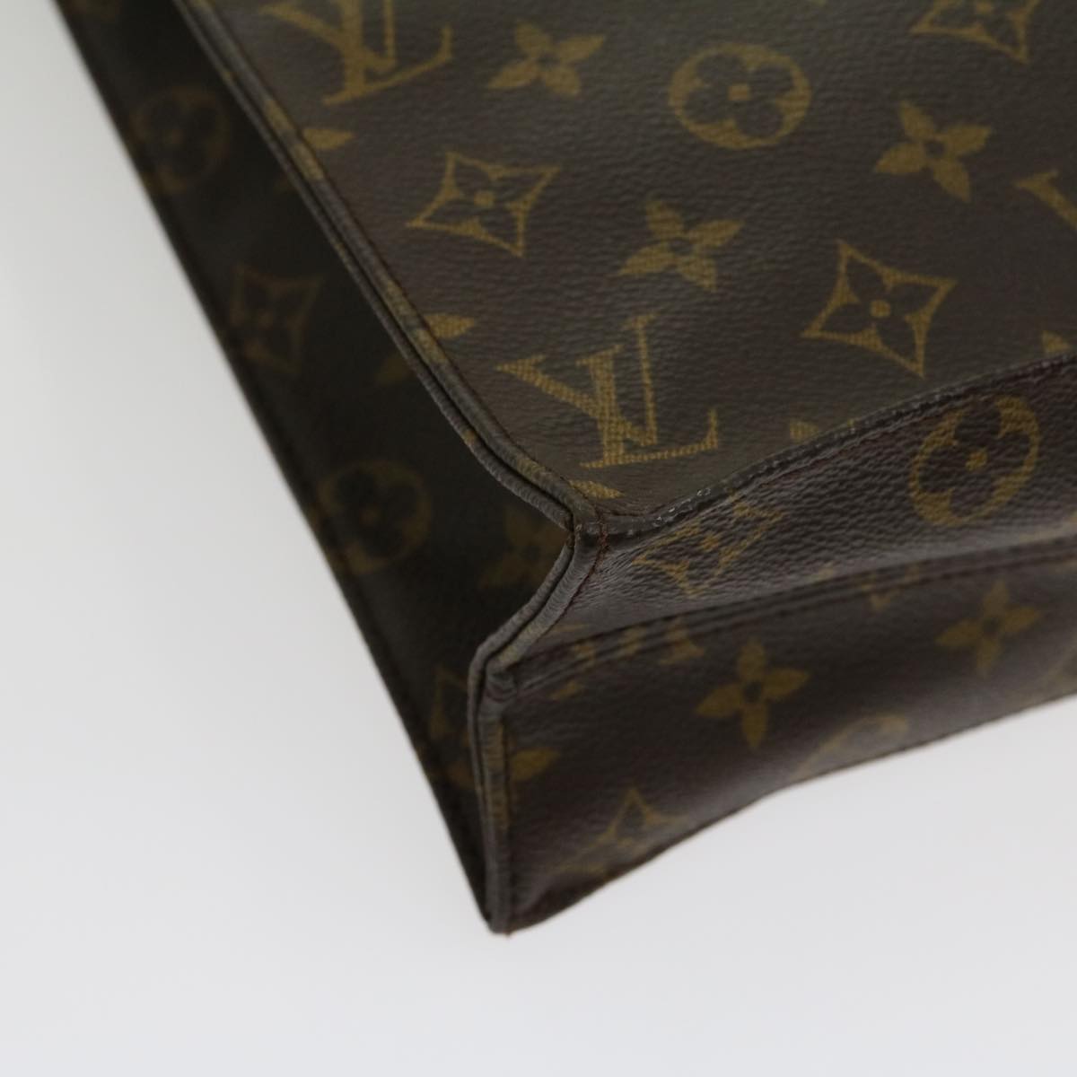 LOUIS VUITTON Monogram Sac Plat Hand Bag M51140 LV Auth rd2218