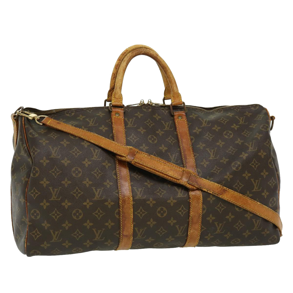 LOUIS VUITTON Monogram Keepall Bandouliere 50 Boston Bag M41416 LV Auth rd2238