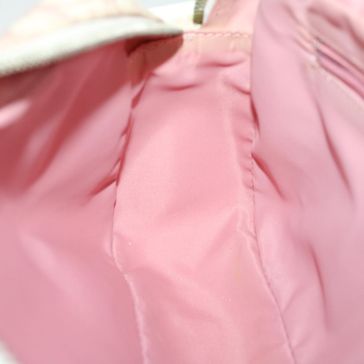 Christian Dior Trotter Canvas Flower Shoulder Bag Pink Auth rd2246