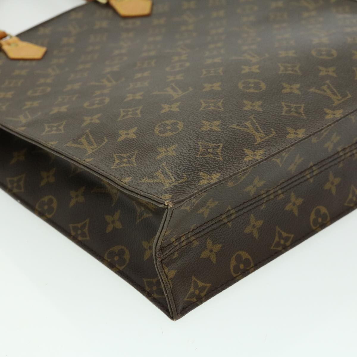 LOUIS VUITTON Monogram Sac Plat Hand Bag M51140 LV Auth rd2267