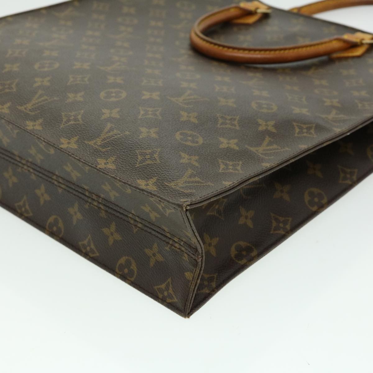 LOUIS VUITTON Monogram Sac Plat Hand Bag M51140 LV Auth rd2267