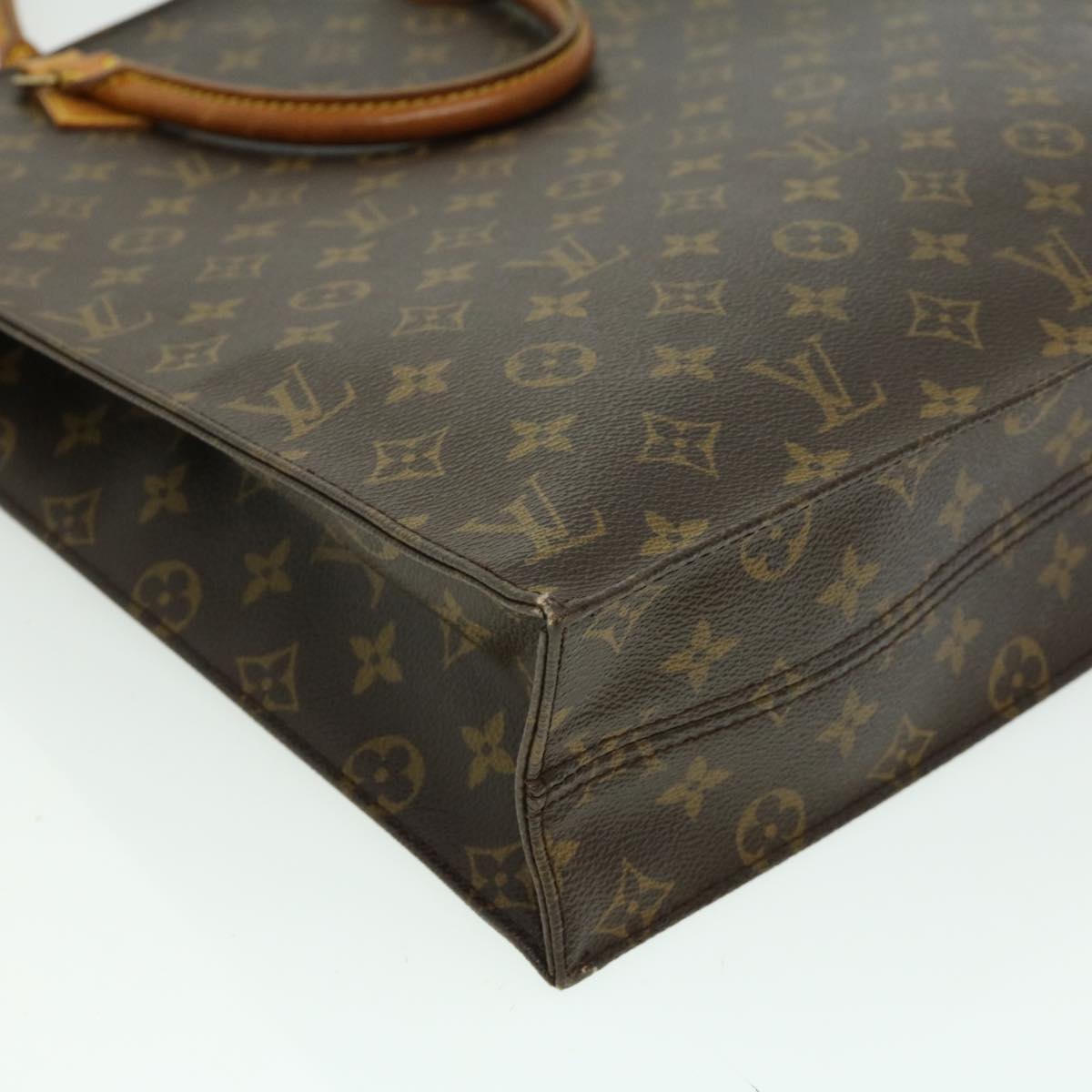 LOUIS VUITTON Monogram Sac Plat Hand Bag M51140 LV Auth rd2267