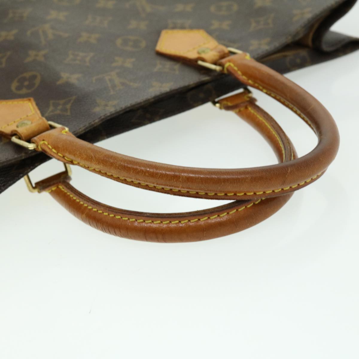 LOUIS VUITTON Monogram Sac Plat Hand Bag M51140 LV Auth rd2267